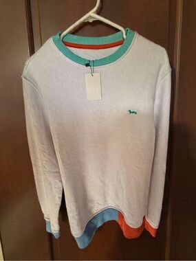 Men's Blaine Harmony & Blaine 100%Cotton Sweatshirt with ColorBlock L